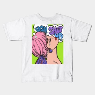 Ugh, Shut Up! Crying Comic Girl Kids T-Shirt